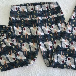 Lularoe OS Leggings Chinese Take Out Food
